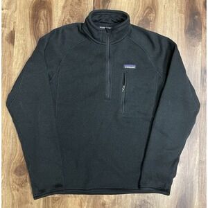 Patagonia Better Sweater Mens Small Black Half Zip Pullover Fleece Outdoors